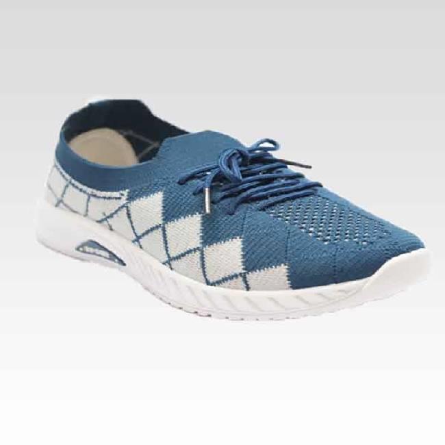 Boys' White Blue Slip-On Shoes