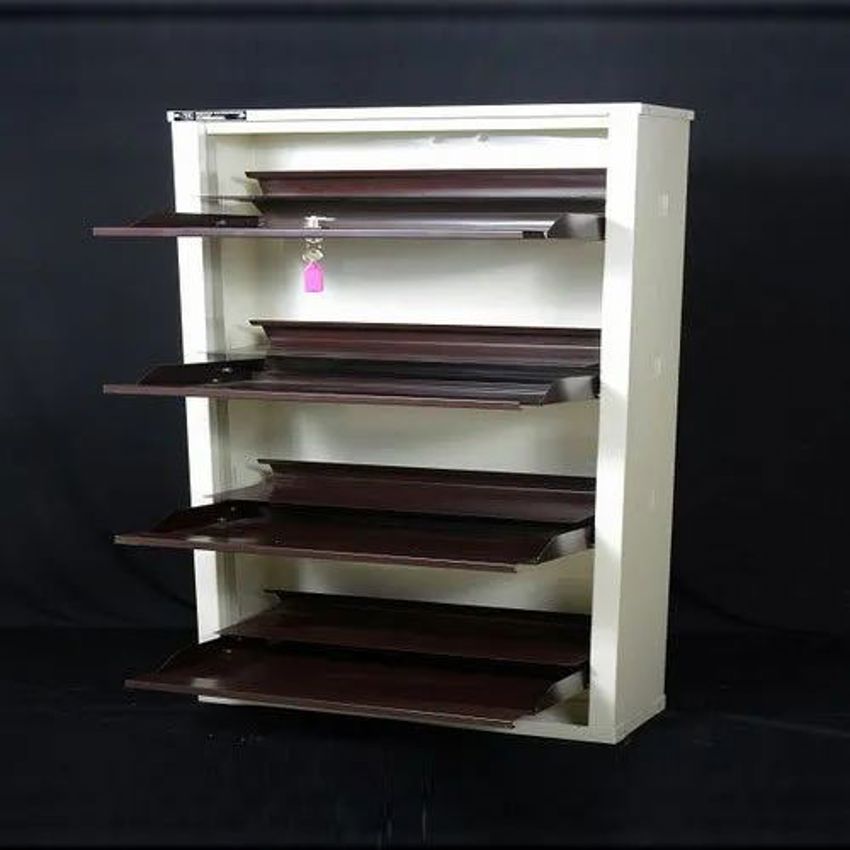 Brown 4-Tier Shoe Shelf