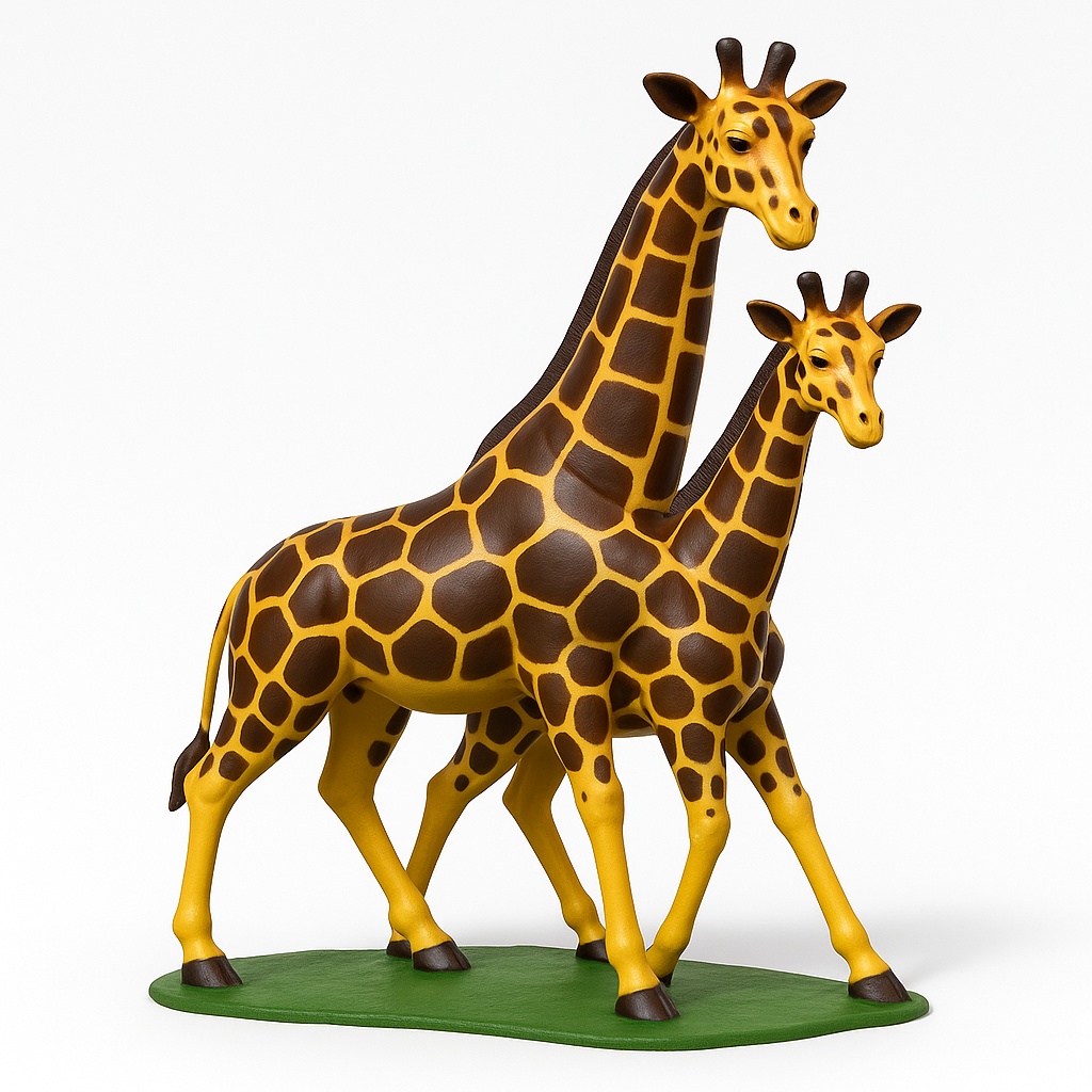Brown Yellow FRP Animal Statue for Exterior