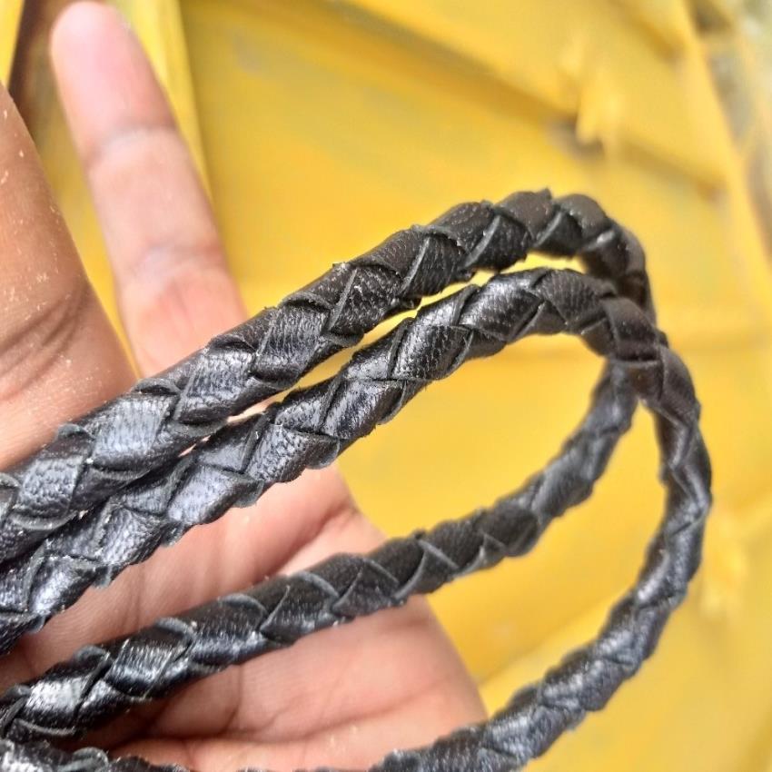 Brown Braided Leather Cord