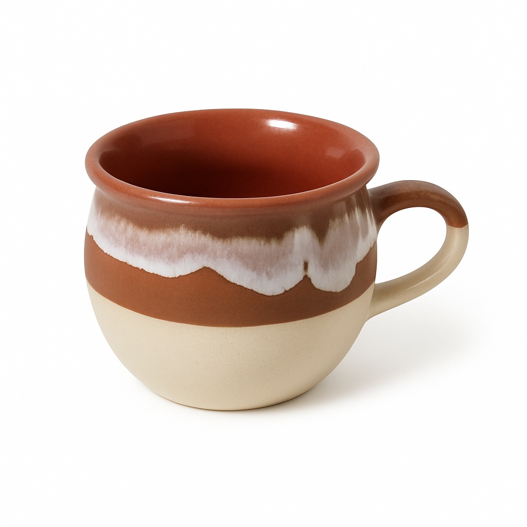 Brown Ceramic Cup Set, 130 Ml