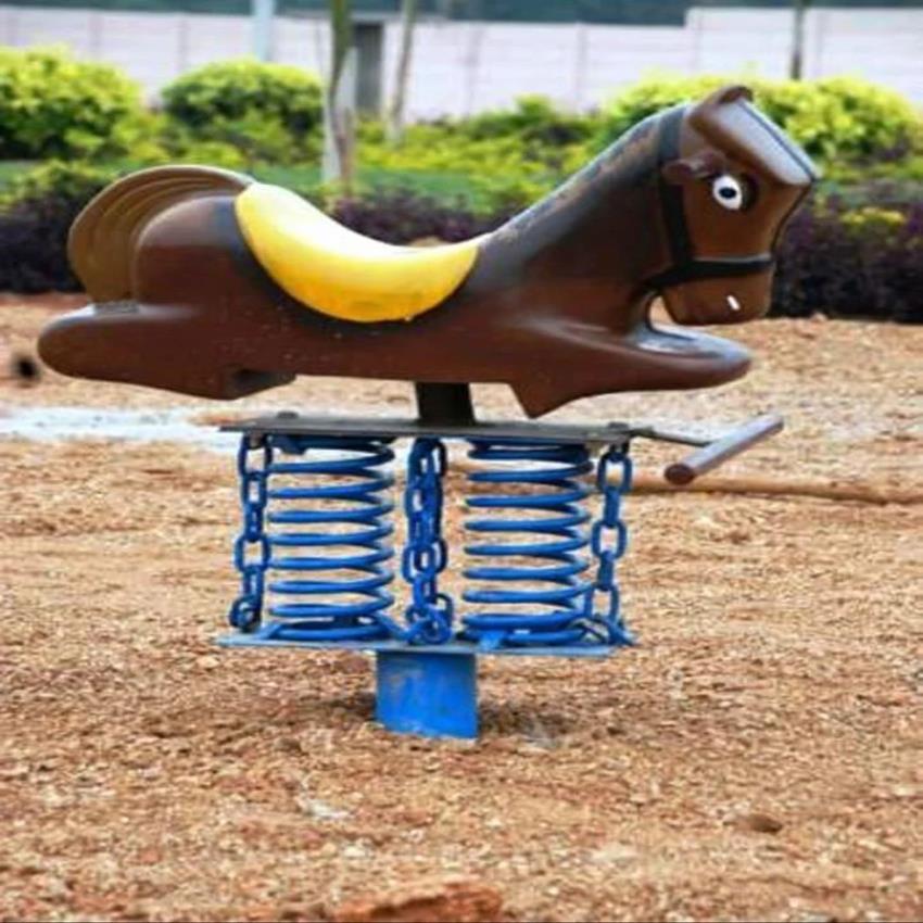 Brown FRP Rider Horse