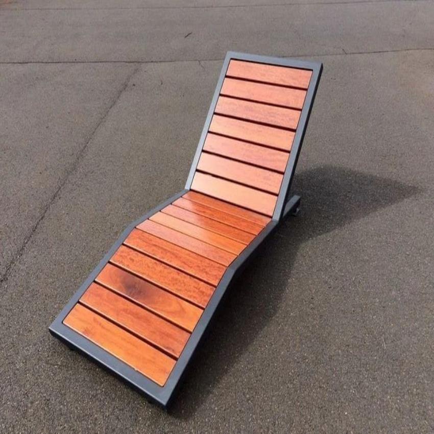 Brown Metal Pool Furniture