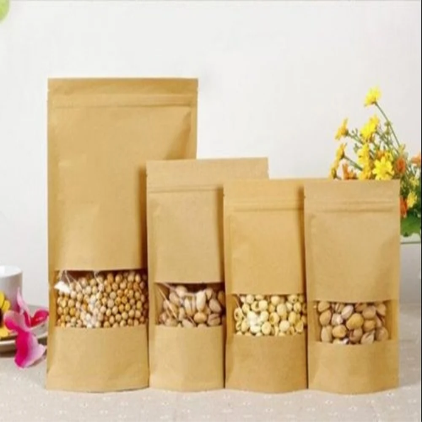 Kraft Paper Food Pouch, Matte Finish
