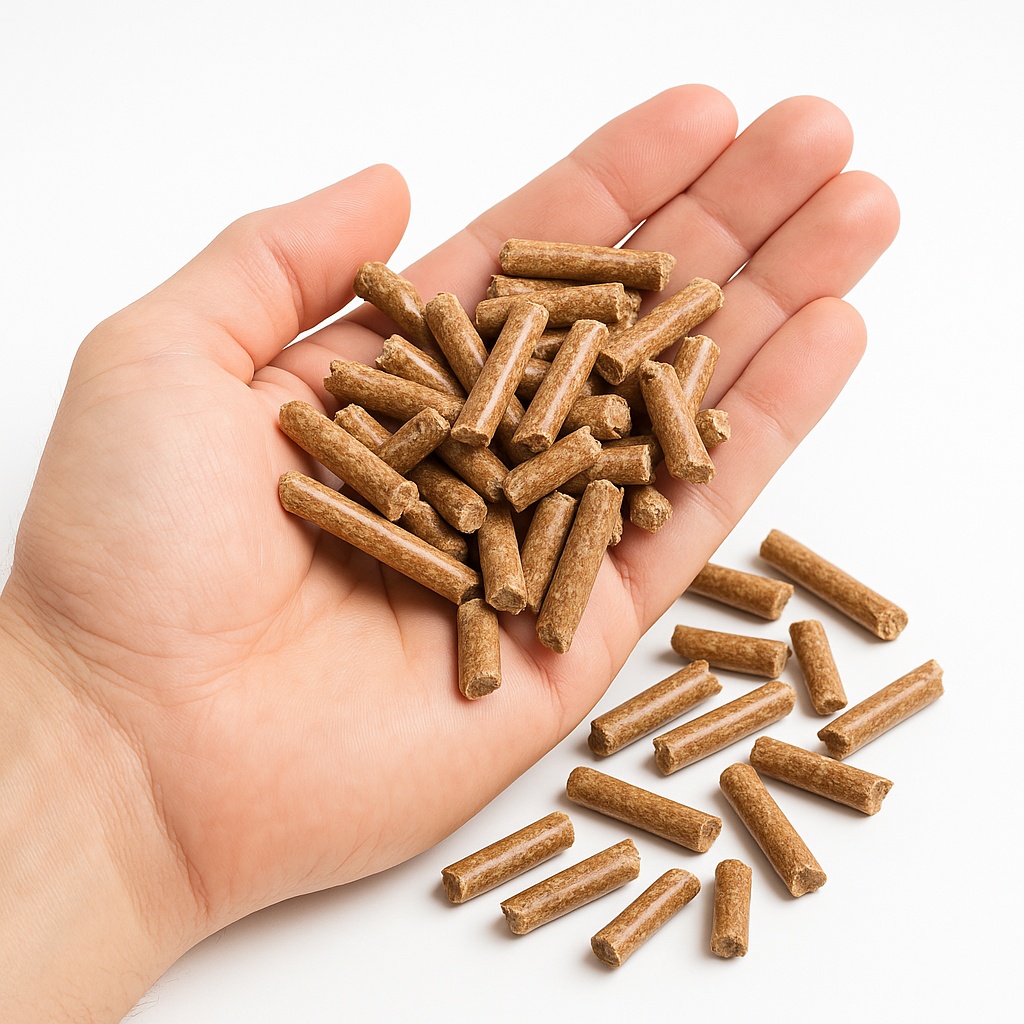 Pine Wood Biofuel Pellets, 7mm Thickness