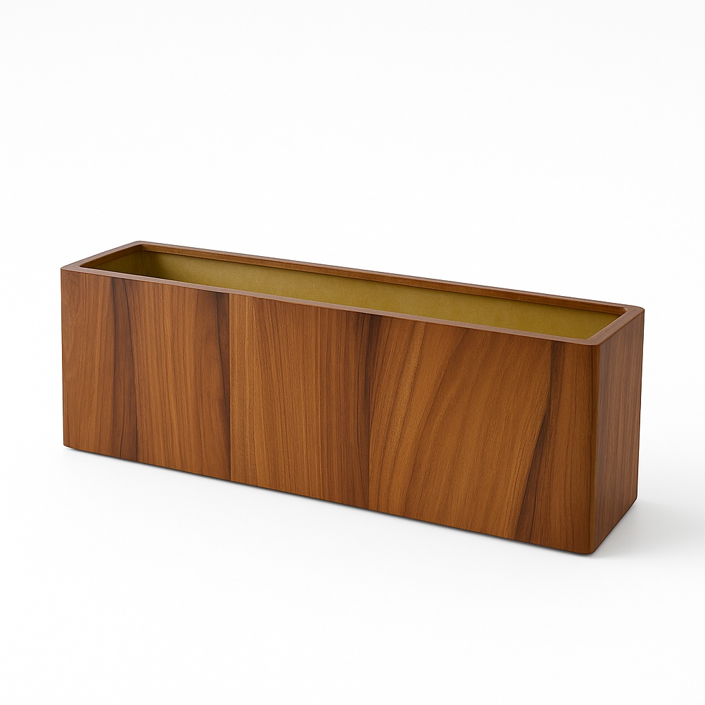 Wooden Finish Rectangular Planter (Brown)