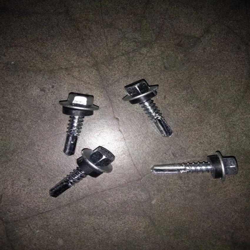 Polished Carbon Steel Roofing Screw 55mm