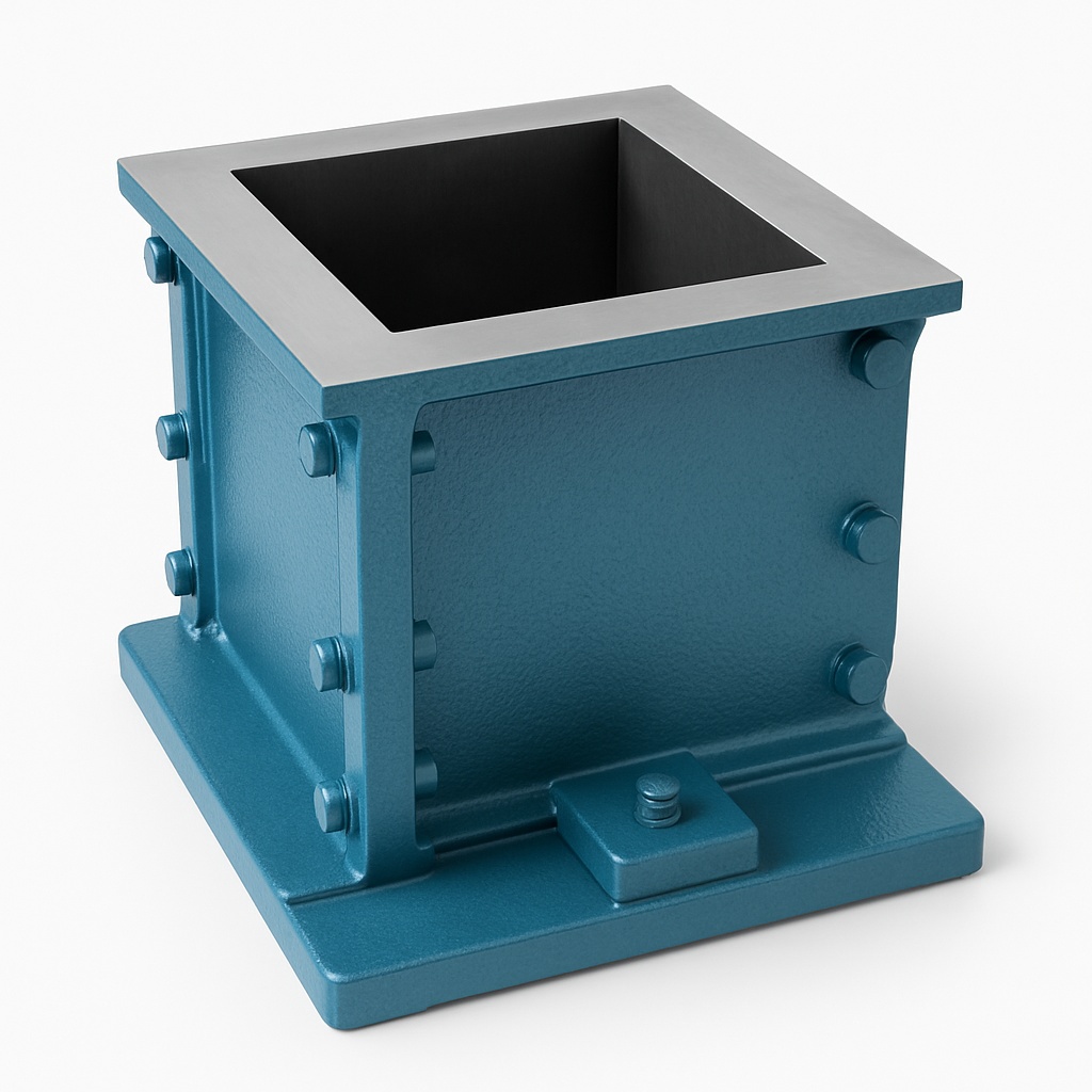 Cast Iron Square Test Cube Mould, 150X150