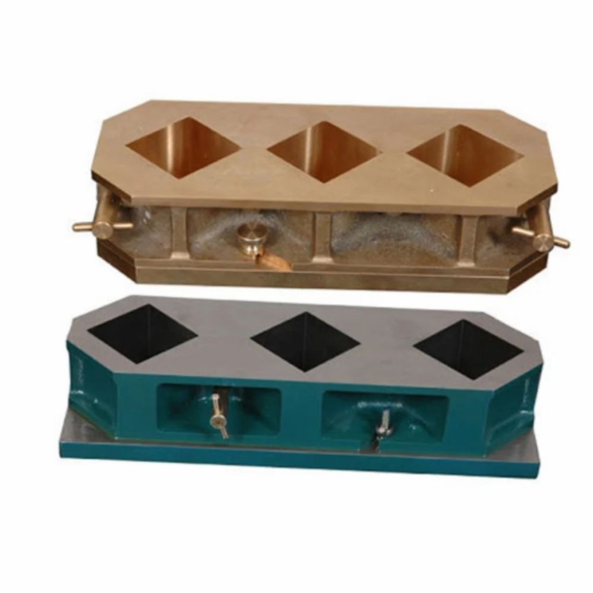 Cast Iron Three Gang Cube Mold, 100mm