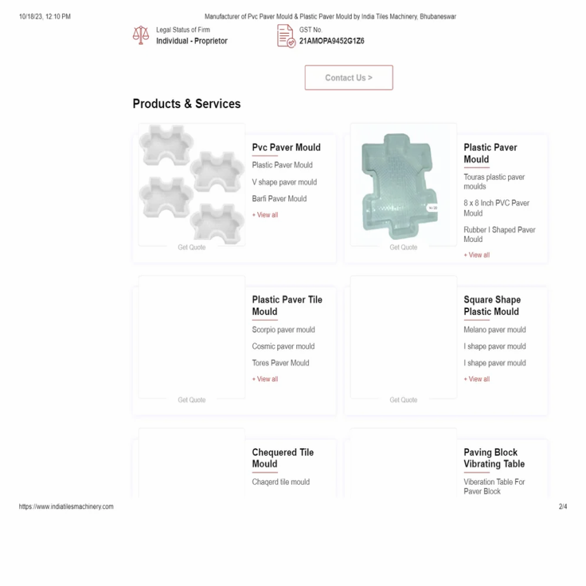 Chequered Floor Mould