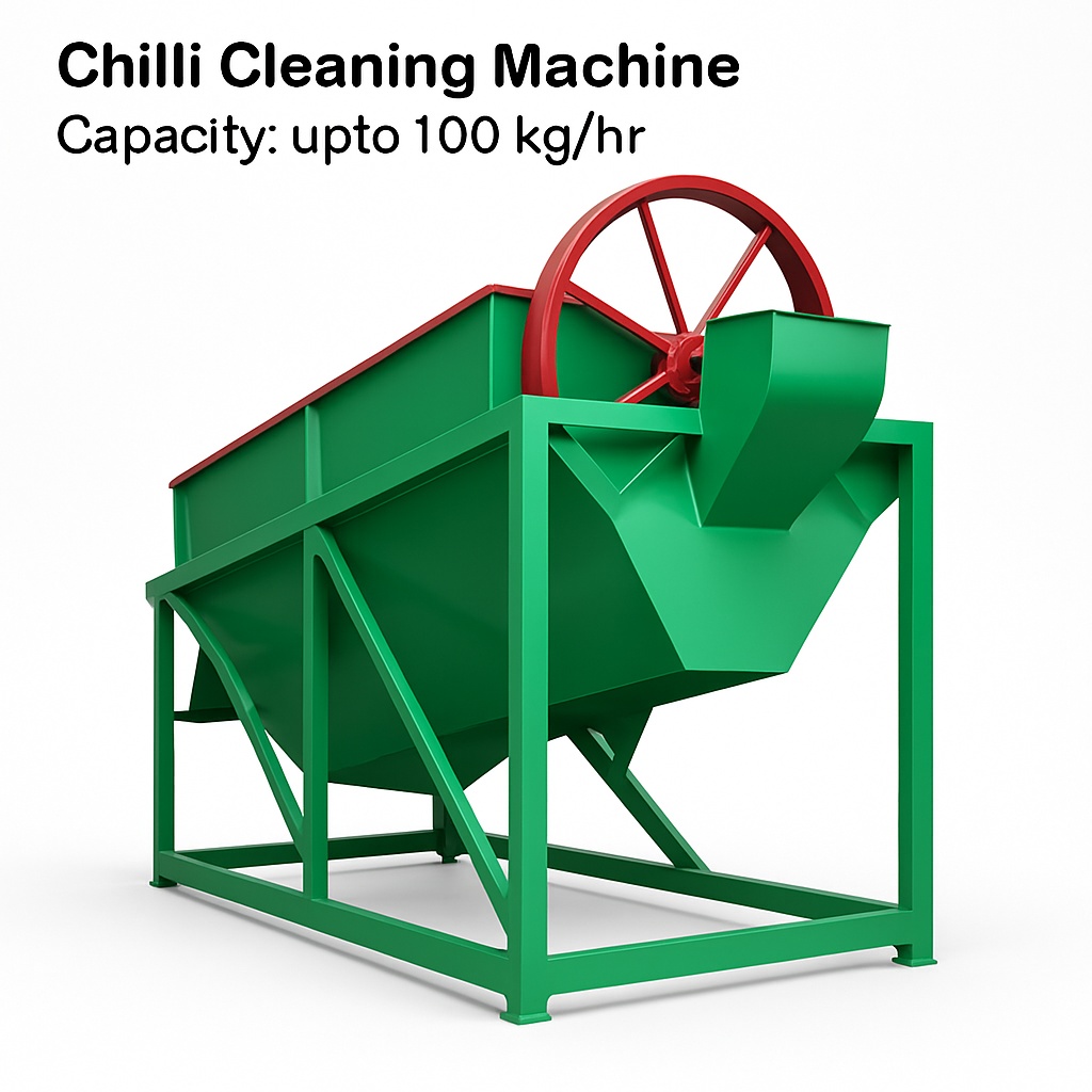 Chilli Cleaning Equipment, 100 kg/hr Capacity