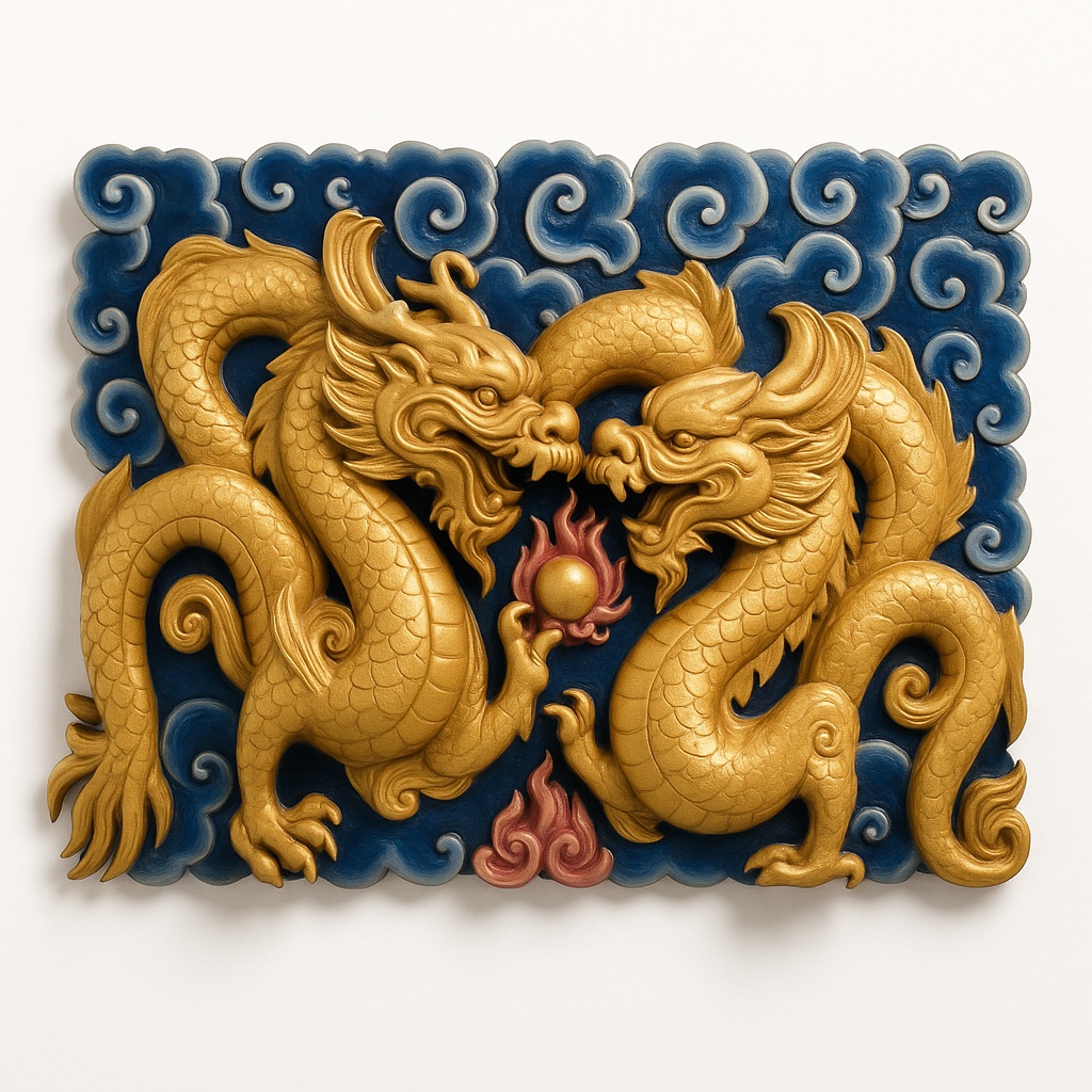 Chinese Dragon Fiberglass Decor