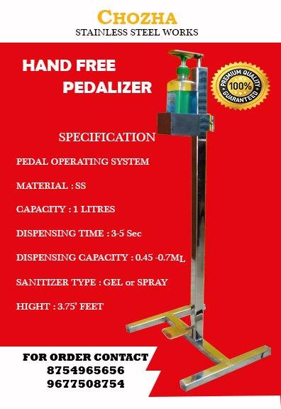 Chozha Manual Stainless Steel Sanitizer Stand