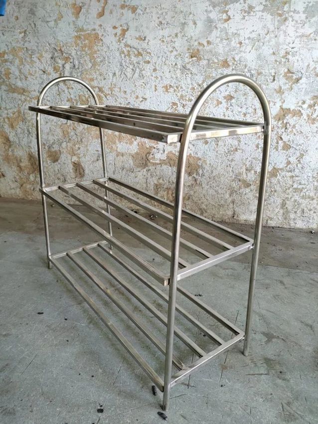 Chrome Stainless Steel Shoe Rack