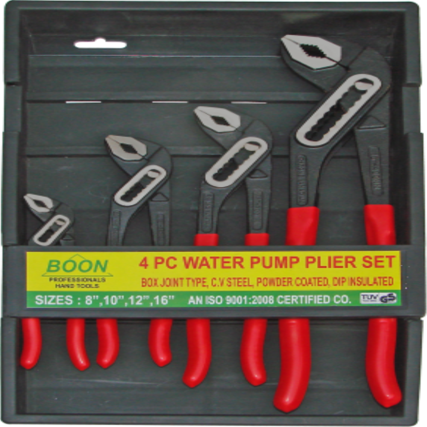 Chrome Vanadium 4-Piece Water Pump Plier Set