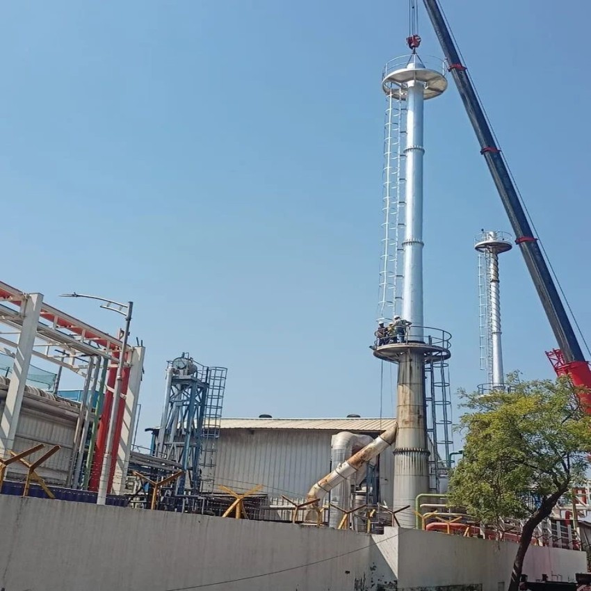 Civil Foundation Industrial Chimney, Mild Steel