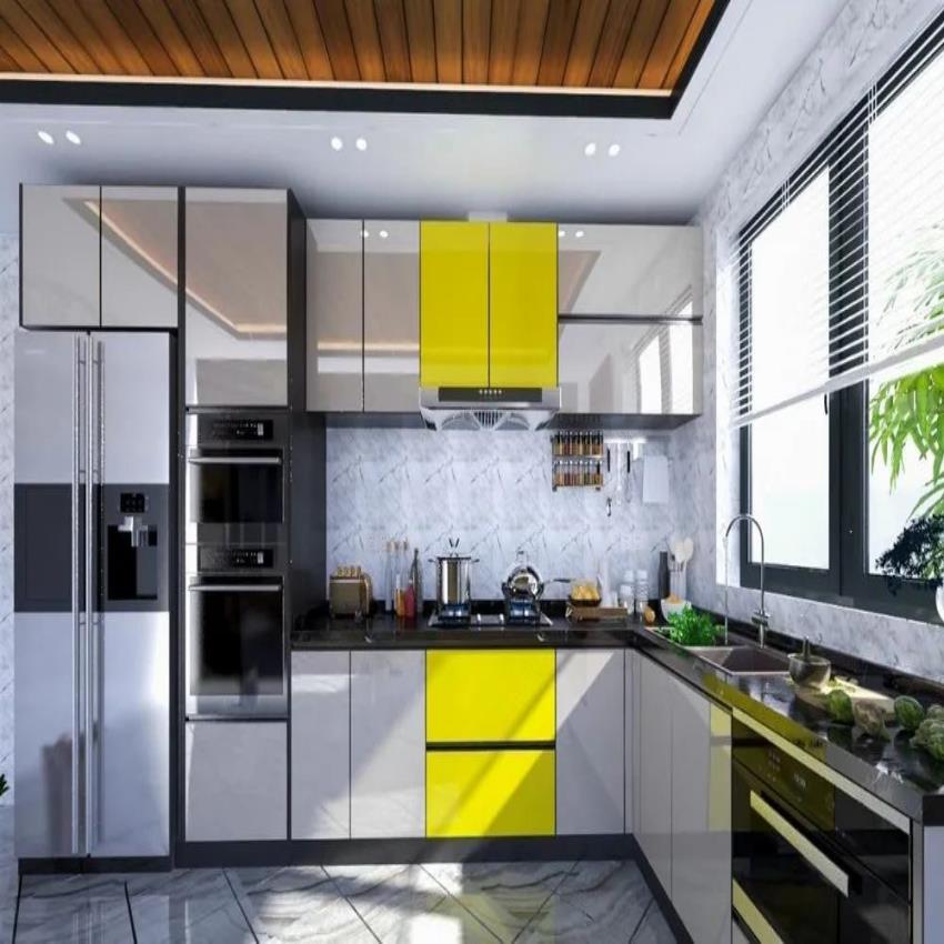 Classic PVC L-Shape Modular Kitchen