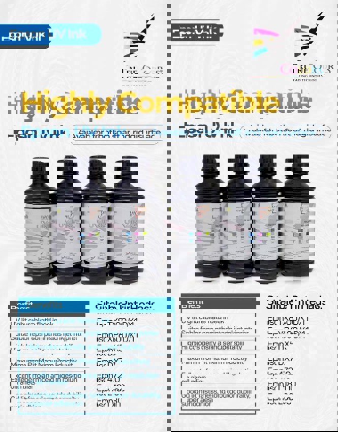 CMYK Printhead Ink, Half Liter Bottle
