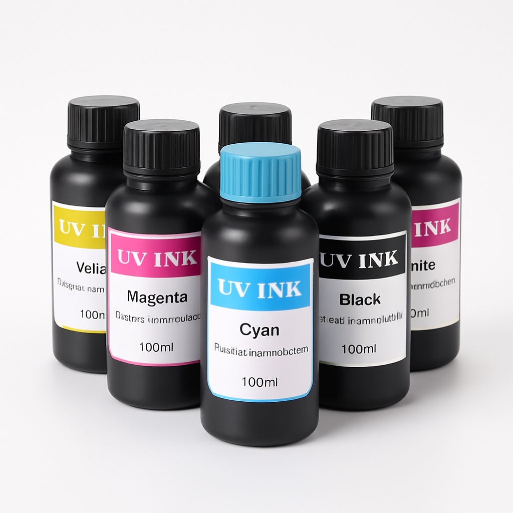 CMYK WV UV Ink, 100ml Plastic Bottle