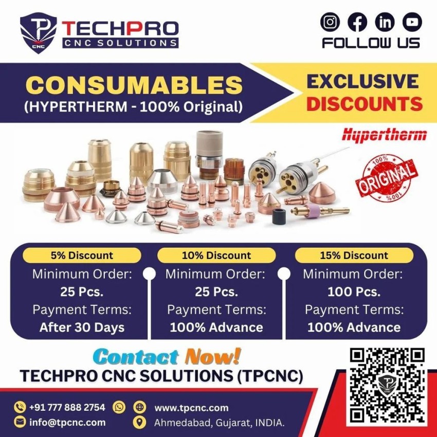 CNC Plasma Cutting Consumables