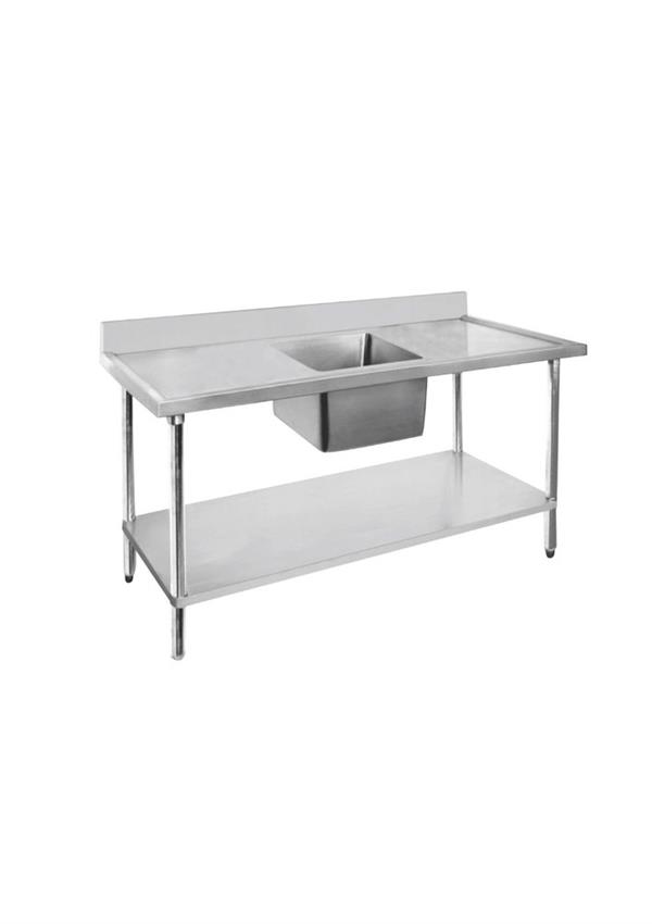 Cold Square Stainless Steel Restaurant Sink Unit with Table