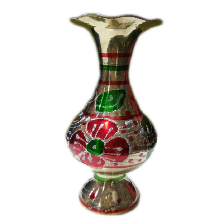 Coloured Brass Jar Vase