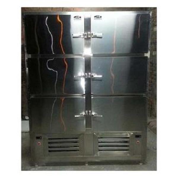 Vertical Six Door Stainless Steel Freezer
