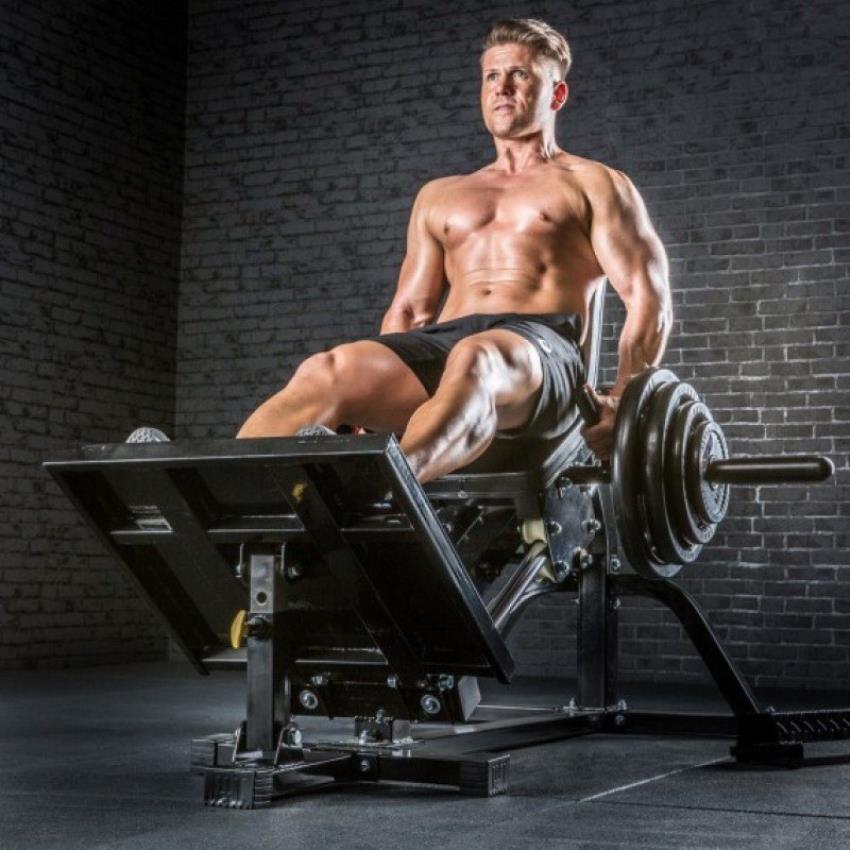 Compact Black Leg Press Machine