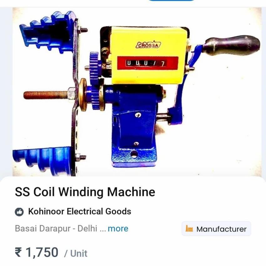 Manual SS Coil Winding Machine