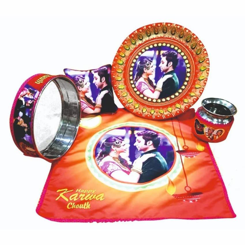 Custom Karwa Chauth Stainless Steel Thali