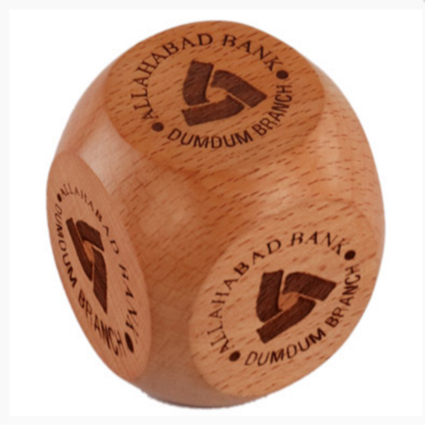 Deeher Gift Polished Wood Cube Paper Weight