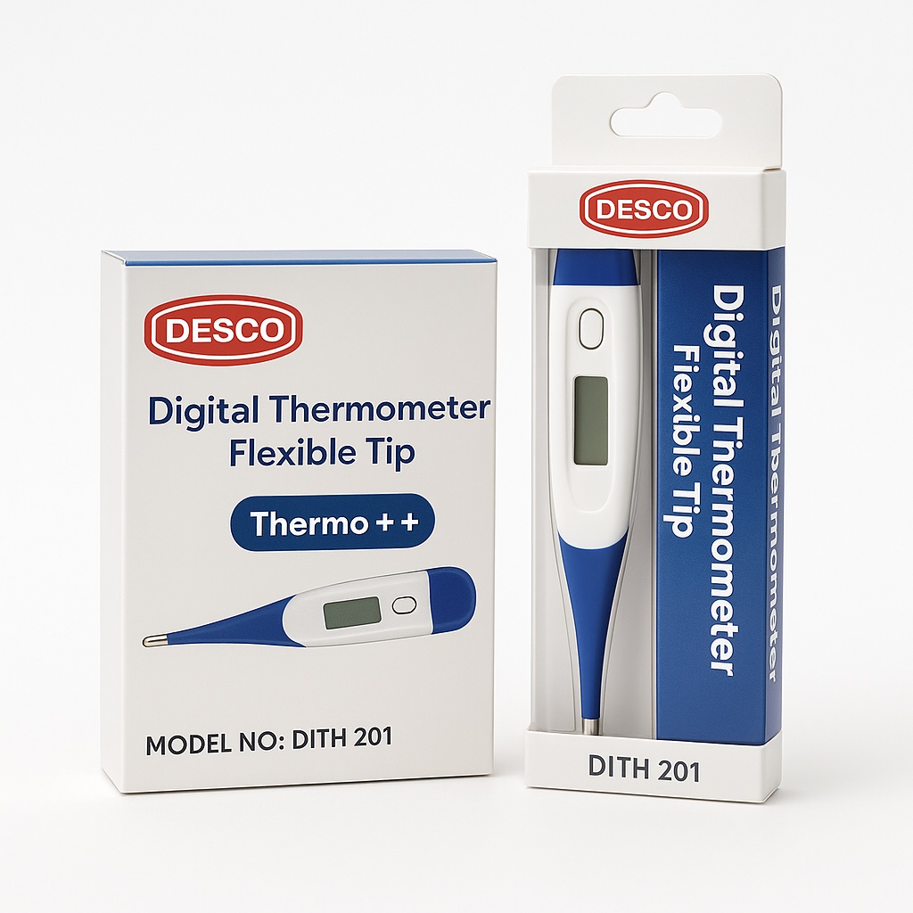 Digital Thermometer, Flexible Tip, Memory Function