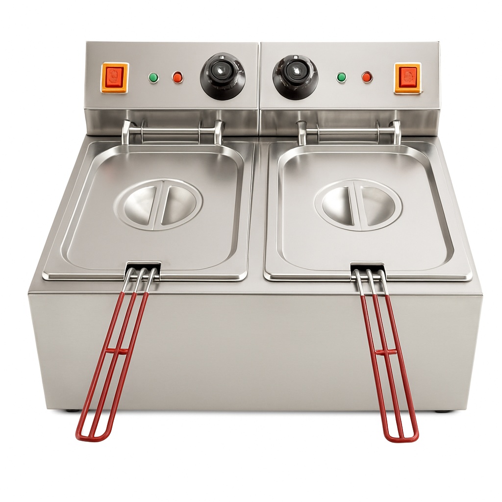 Double Compartment Deep Fryer
