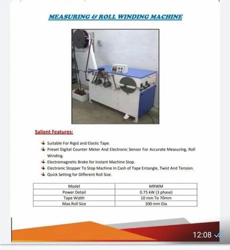 Elastic Tape Roll Winding Equipment