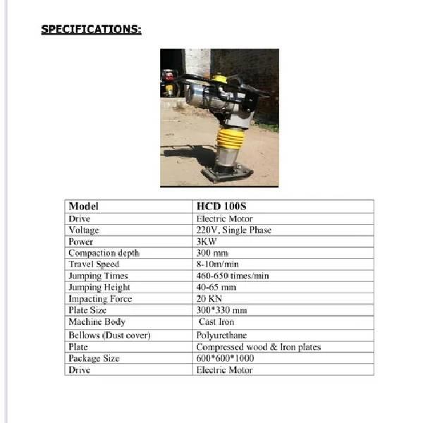 Electric Rammer Compactor Machine