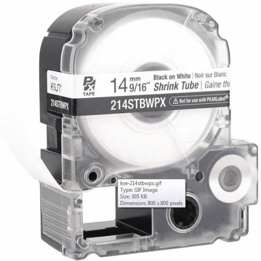 Epson LK-4WBA7 12mm Printer Tape Heat Shrink Tube