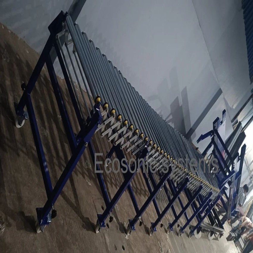 Expandable Roller Conveyor Equipment, 50mm Diameter, 25 kg/ft