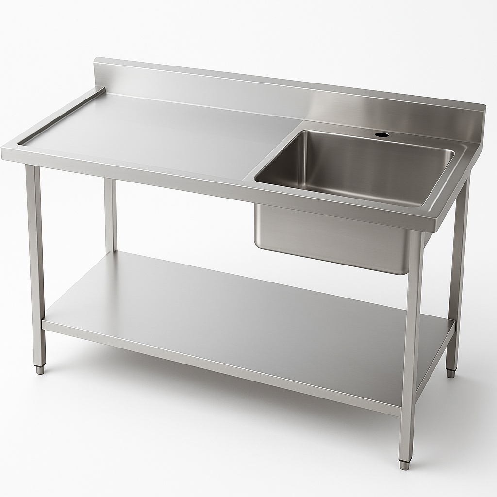 Famous Enterprises Stainless Steel Single Bowl Table Sink