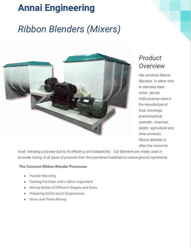 Mixing Machine, 50kg - 3 Tonnes Capacity