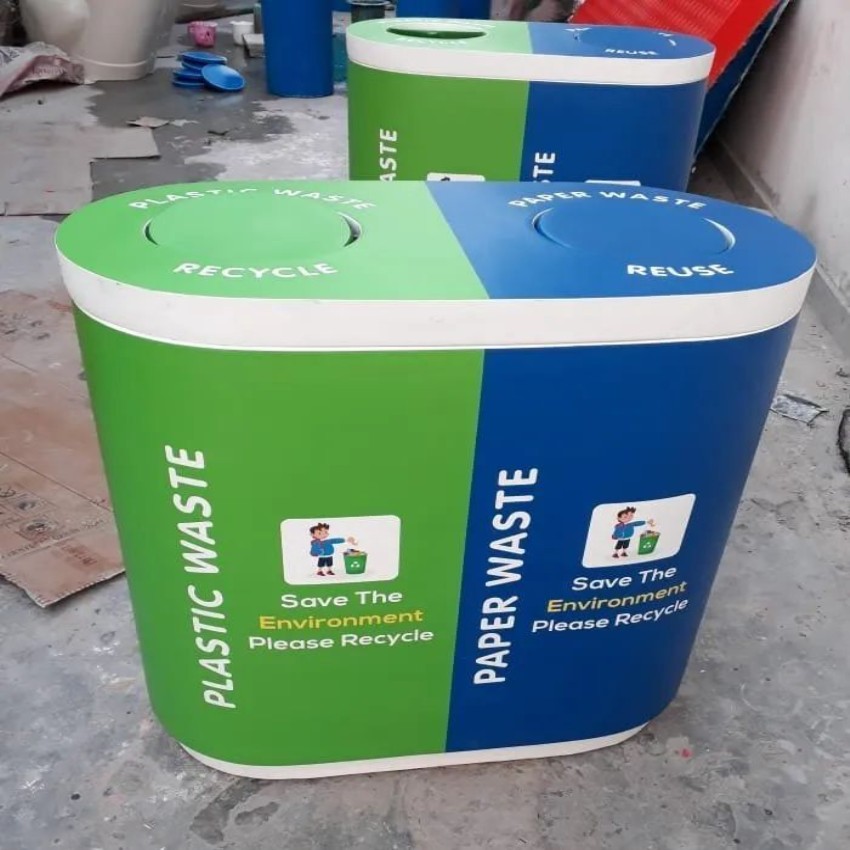 Fiber 60x3L FRP Trio Waste Bin
