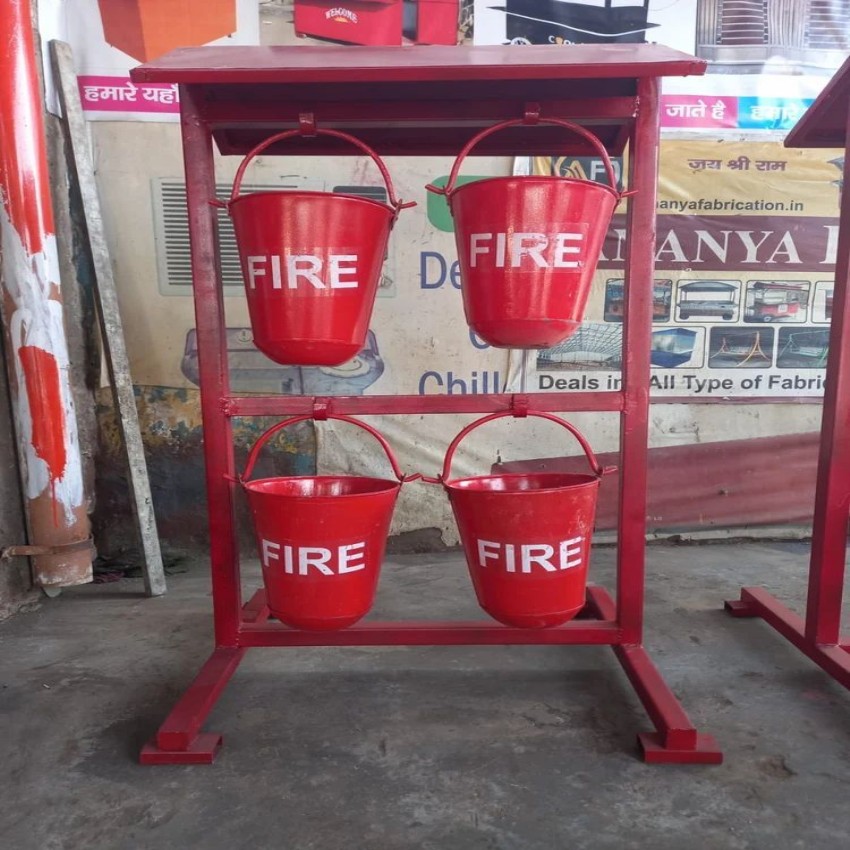 Fire Fighting Buckets with Stand
