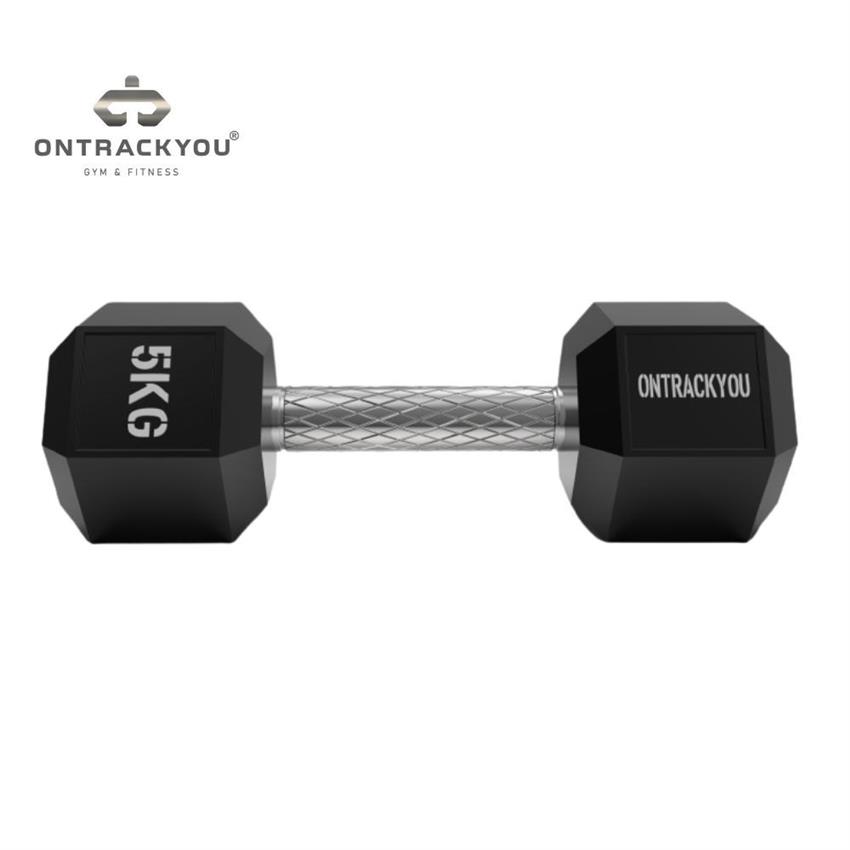 Fixed Weight Rubber Hexa Dumbbells, 5kg