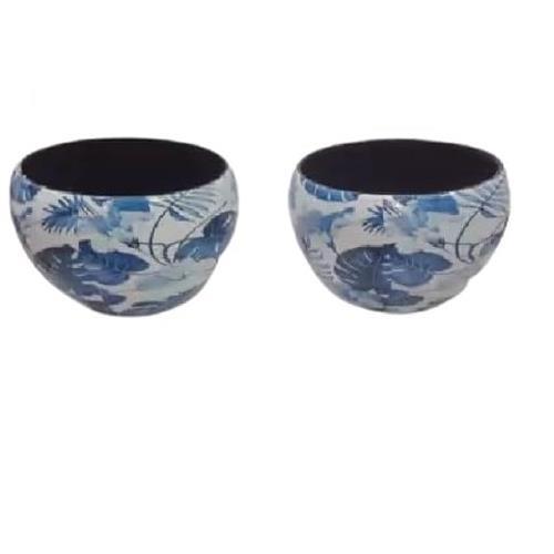 Printed Iron Bowl Vase