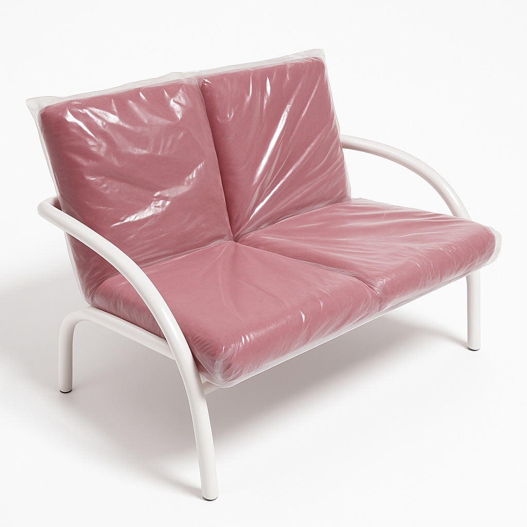 Brown Foam Two Seater Sofa