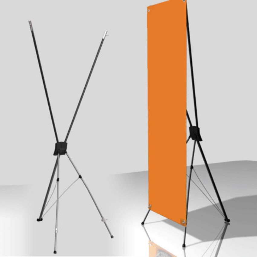 Foldable Orange Digital Advertising Standee Outdoor