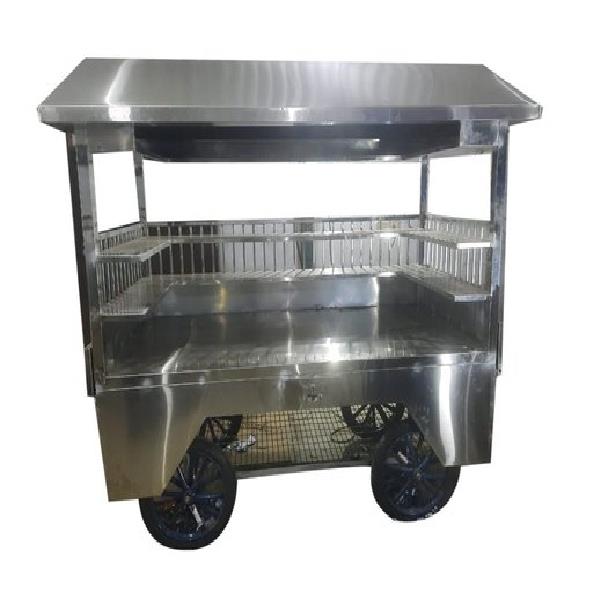 Polished Silver Food Service Counter