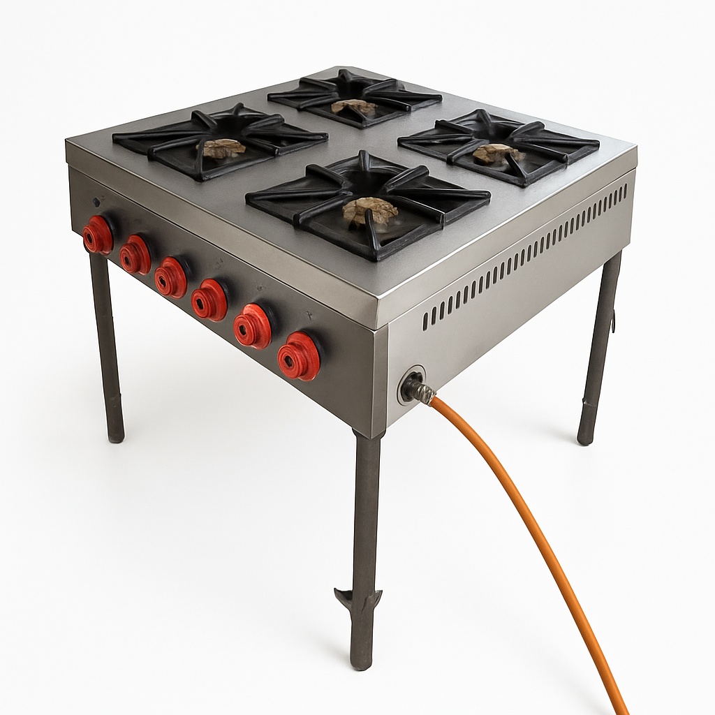 Four Burner LPG Commercial Range