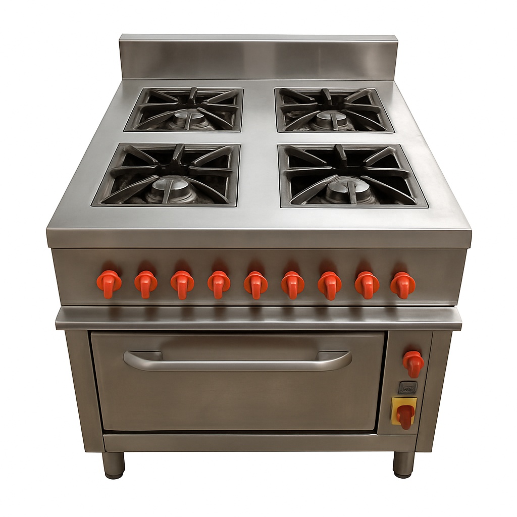Four Burner Electric Gas Range