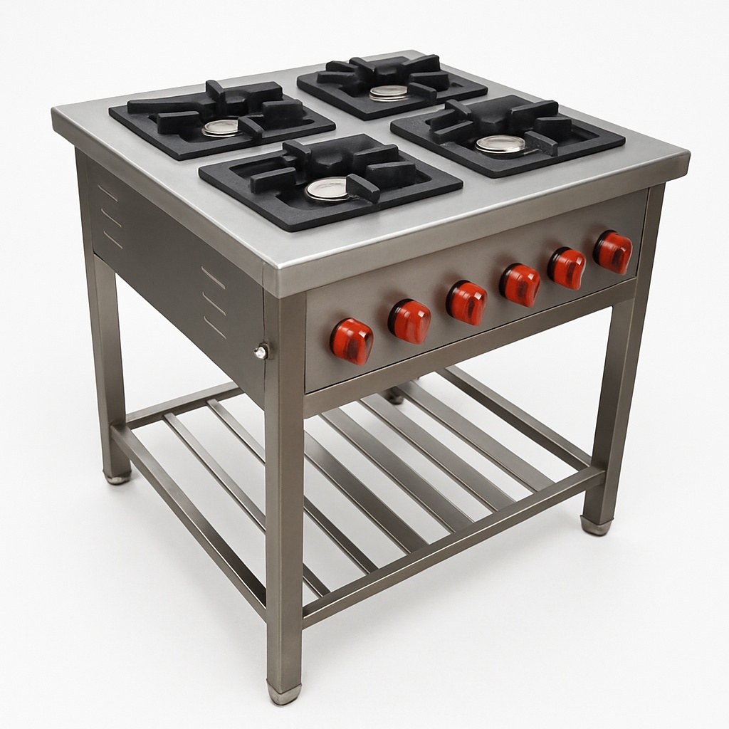 Four Burner SS Commercial Range