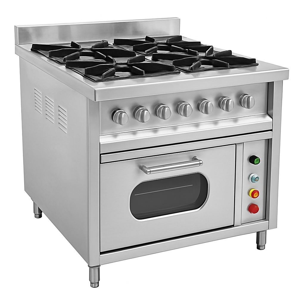 Four Stove Stainless Steel Oven